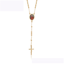 45172 meilleure vente xuping élégant collier en or 18K couleur croix religion élégante collier
